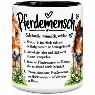 Große Tasse Pferdemensch mit Pferdemotiv